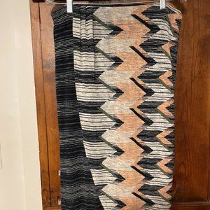 Maeve Anthropologie Knit Stretch Patterned Straight Skirt - Small